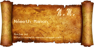 Németh Manon névjegykártya